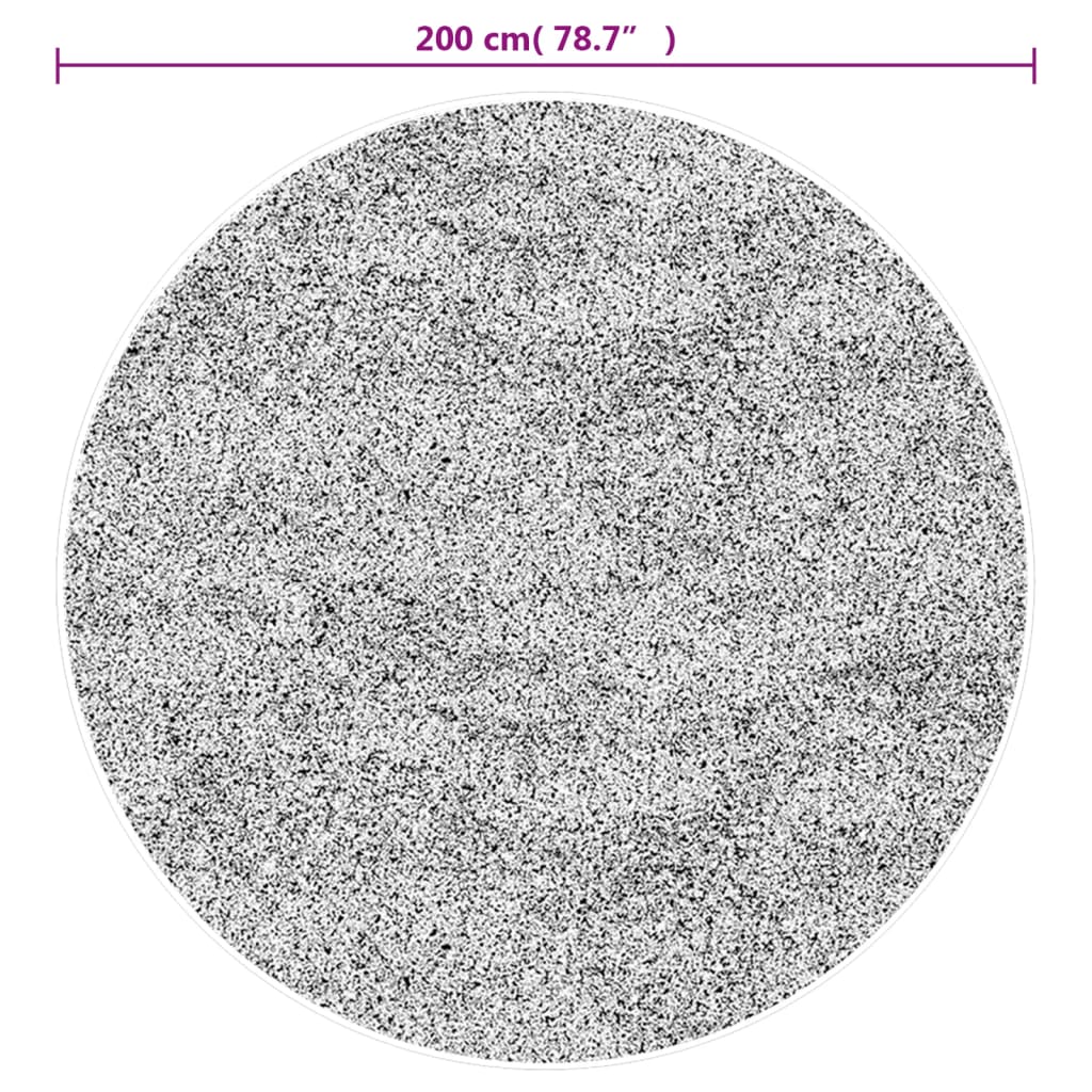 Perivi tepih antracit boje Ø 200 cm
