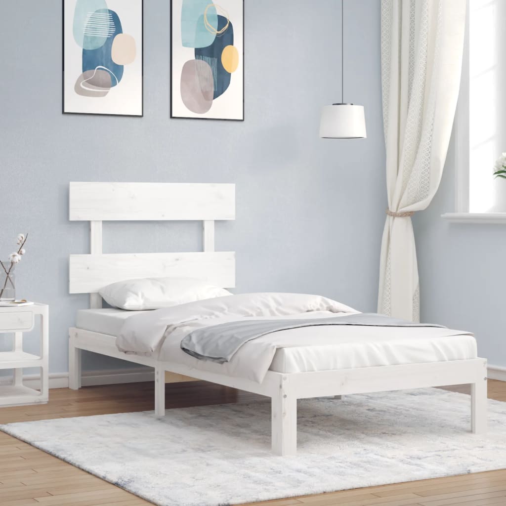 Okvir kreveta bez madraca bijeli 100x200 cm konstruirano drvo