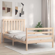 Okvir za krevet s uzglavljem 100x200 cm od masivnog drva