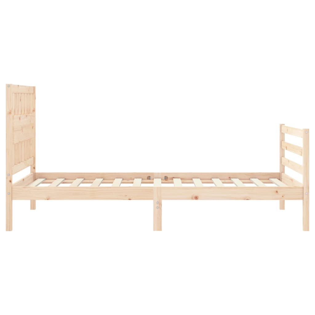 Okvir za krevet s uzglavljem 100x200 cm od masivnog drva