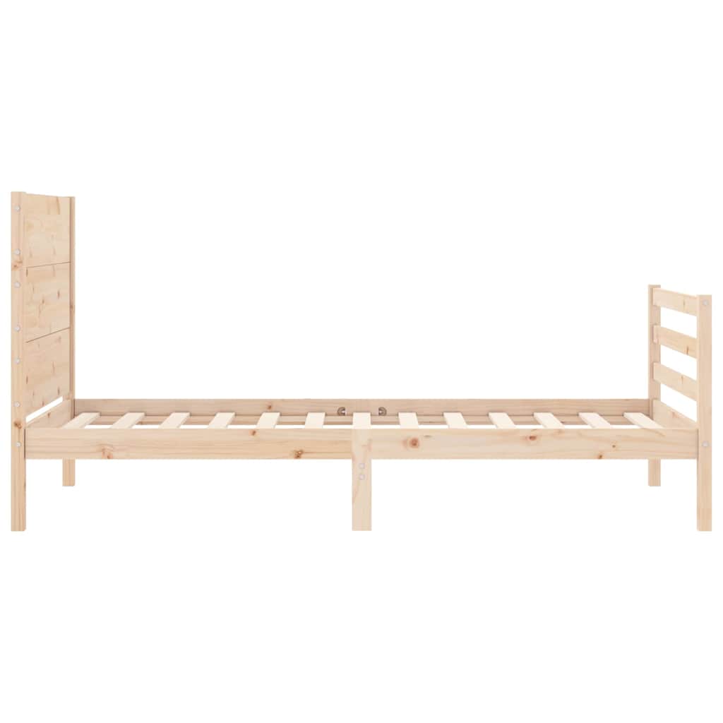 Okvir za krevet s uzglavljem 100x200 cm od masivnog drva