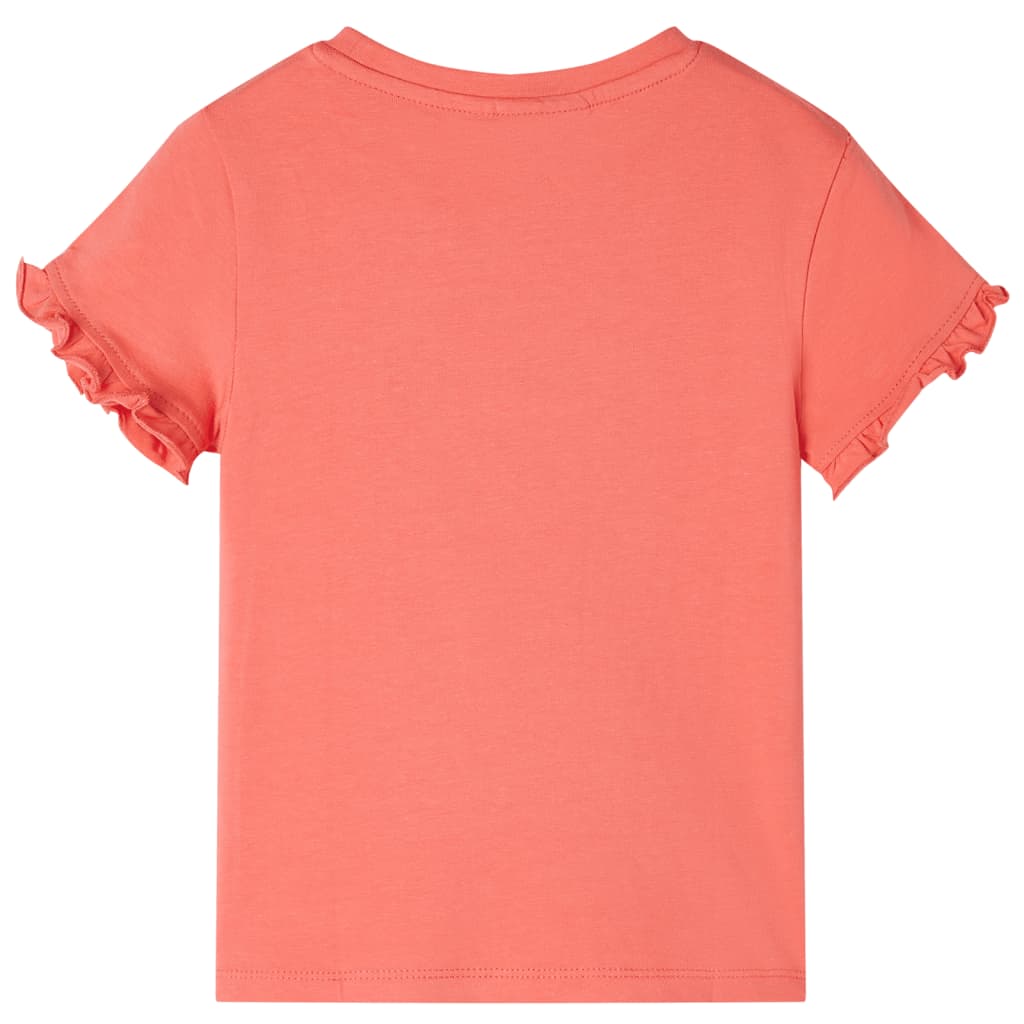 Dječja majica kratkih rukava koraljna boja 104
