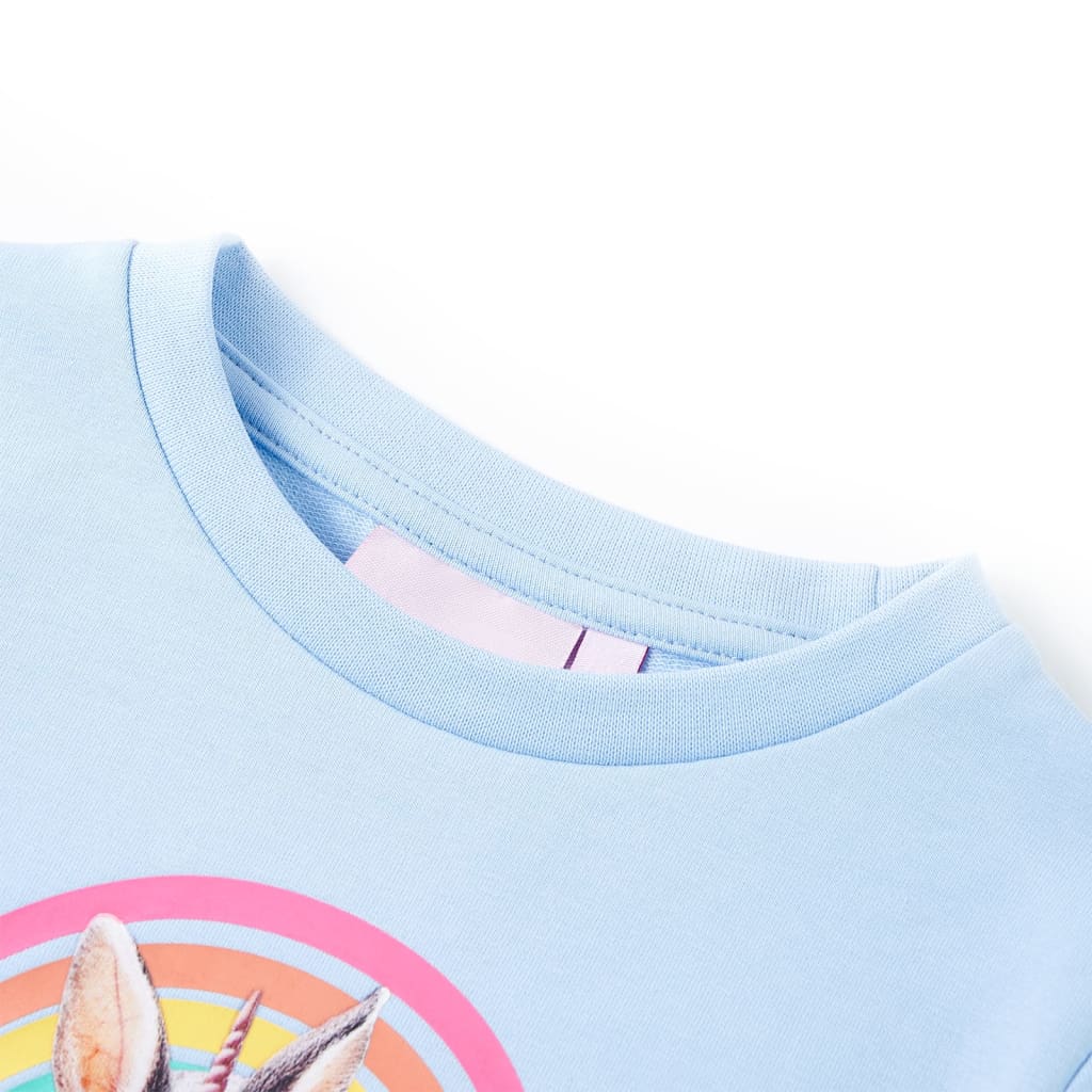 Dječja topla majica svjetloplava 104