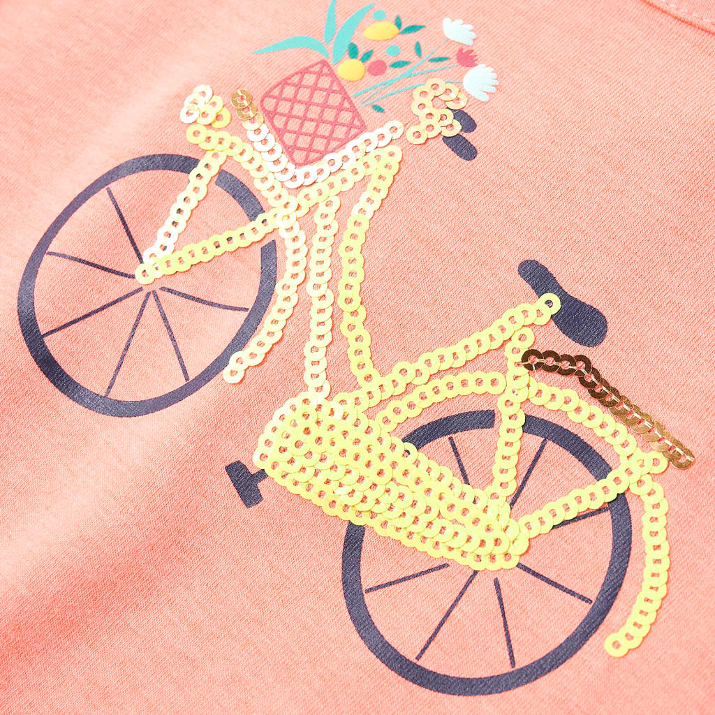 Dječja majica neonskokoraljna 104