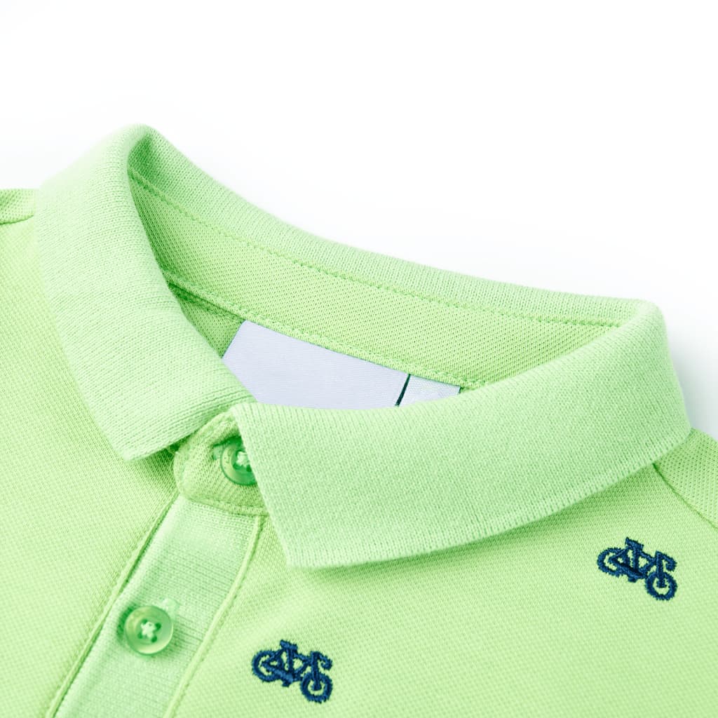 Dječja polo majica neonskozelena 128
