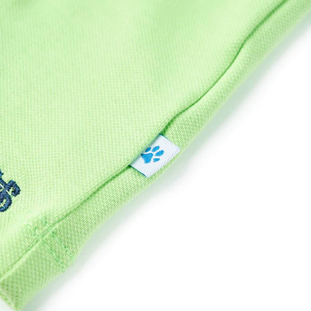 Dječja polo majica neonskozelena 128