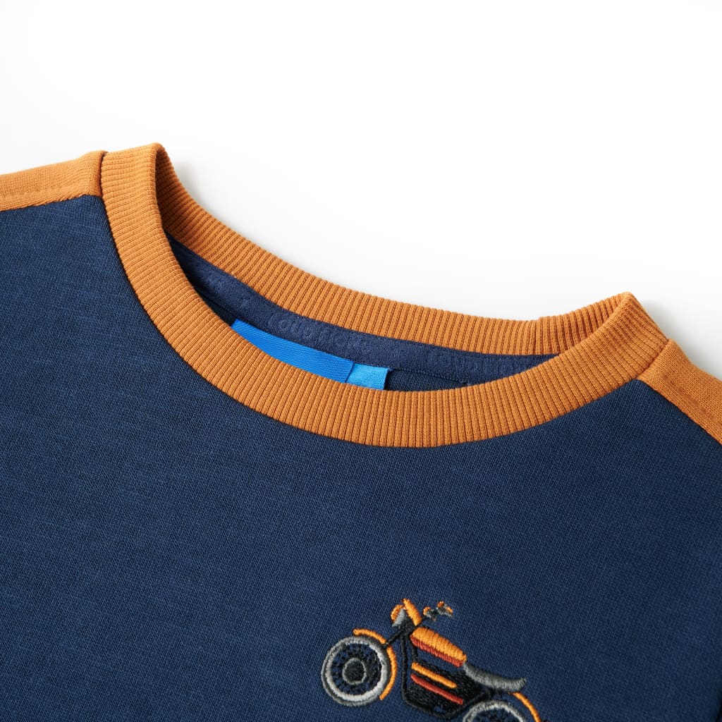 Dječja topla majica indigo plava 116