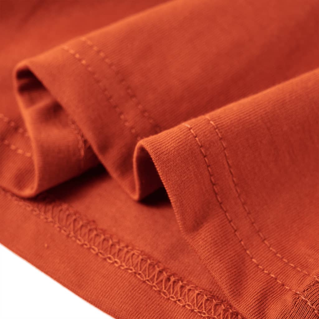 Dječja majica dugih rukava svijetla boja hrđe 104