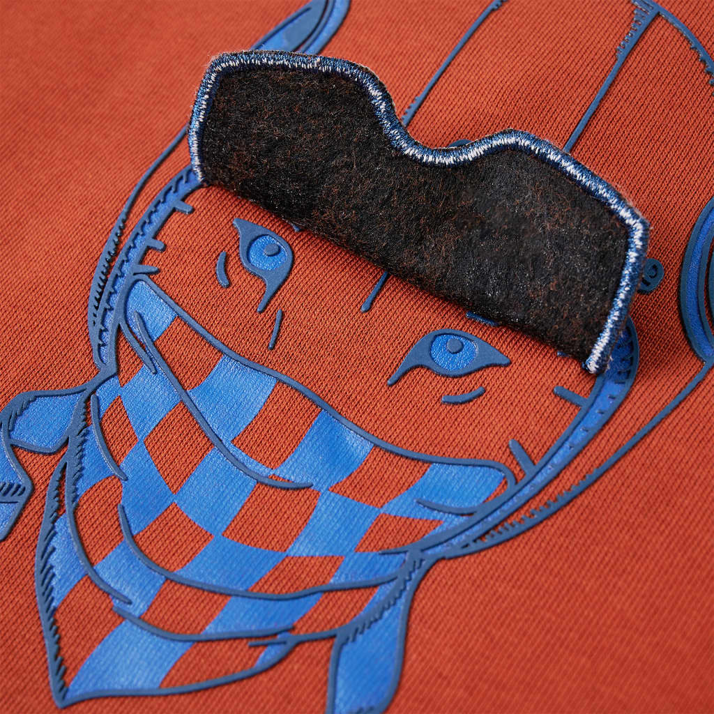 Dječja topla majica svijetla boja hrđe 140