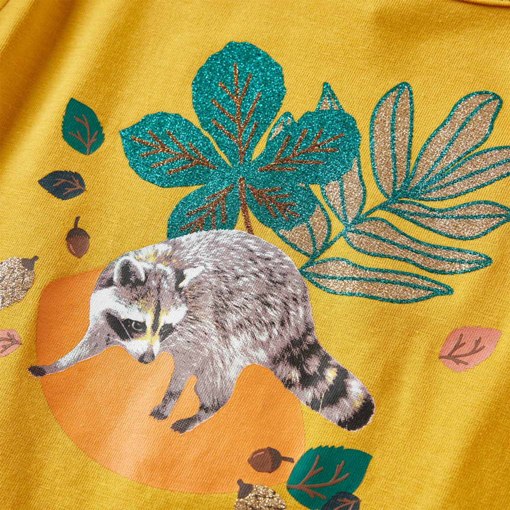Dječja majica dugih rukava oker 128
