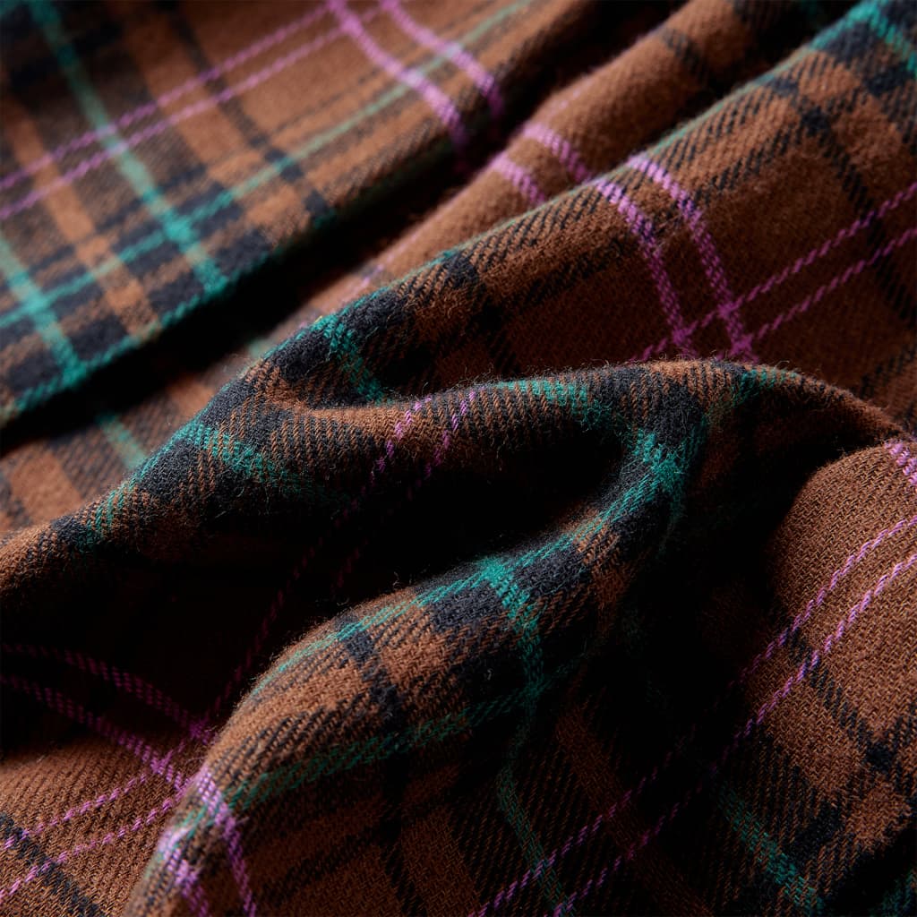 Dječja haljina dugih rukava boja konjaka 116