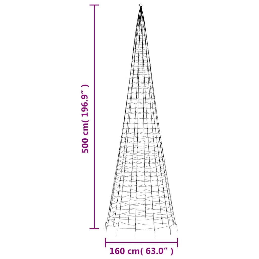 LED božićno drvce 1534 LED plavo 500 cm