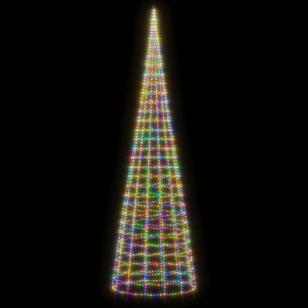 LED božićno drvce 3000 LED šarenih 800 cm