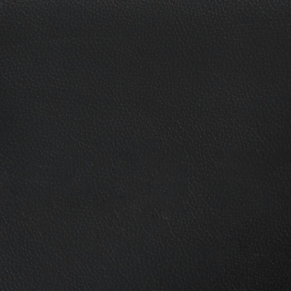 Naslonjač od umjetne kože s osloncem za noge crni
