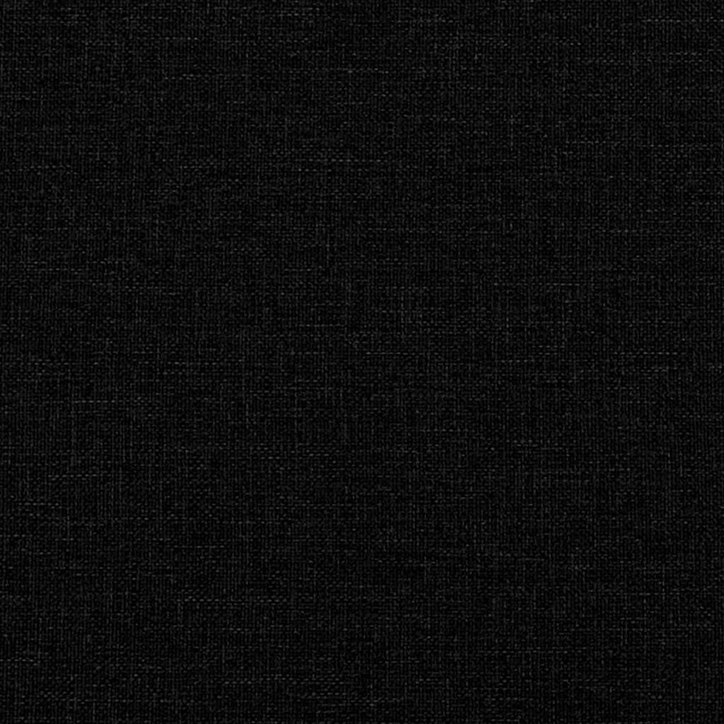 Masažni naslonjač s osloncem za noge crni od tkanine