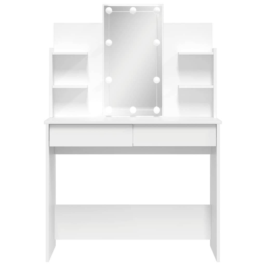 Toaletni stolić s LED svjetlima bijeli 96 x 40 x 142 cm