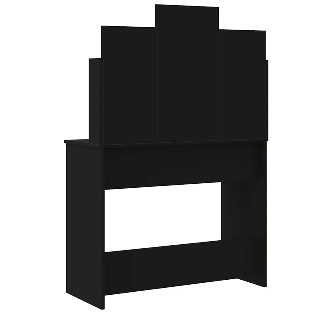 Toaletni stolić s LED svjetlima crni 96 x 40 x 142 cm