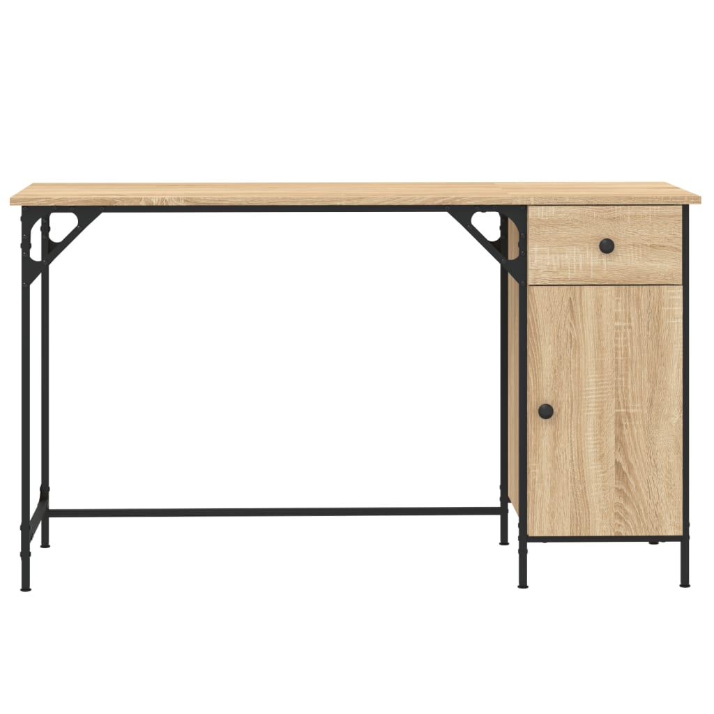 Stol za računalo boja hrasta sonome 131 x 48 x 75 cm drveni