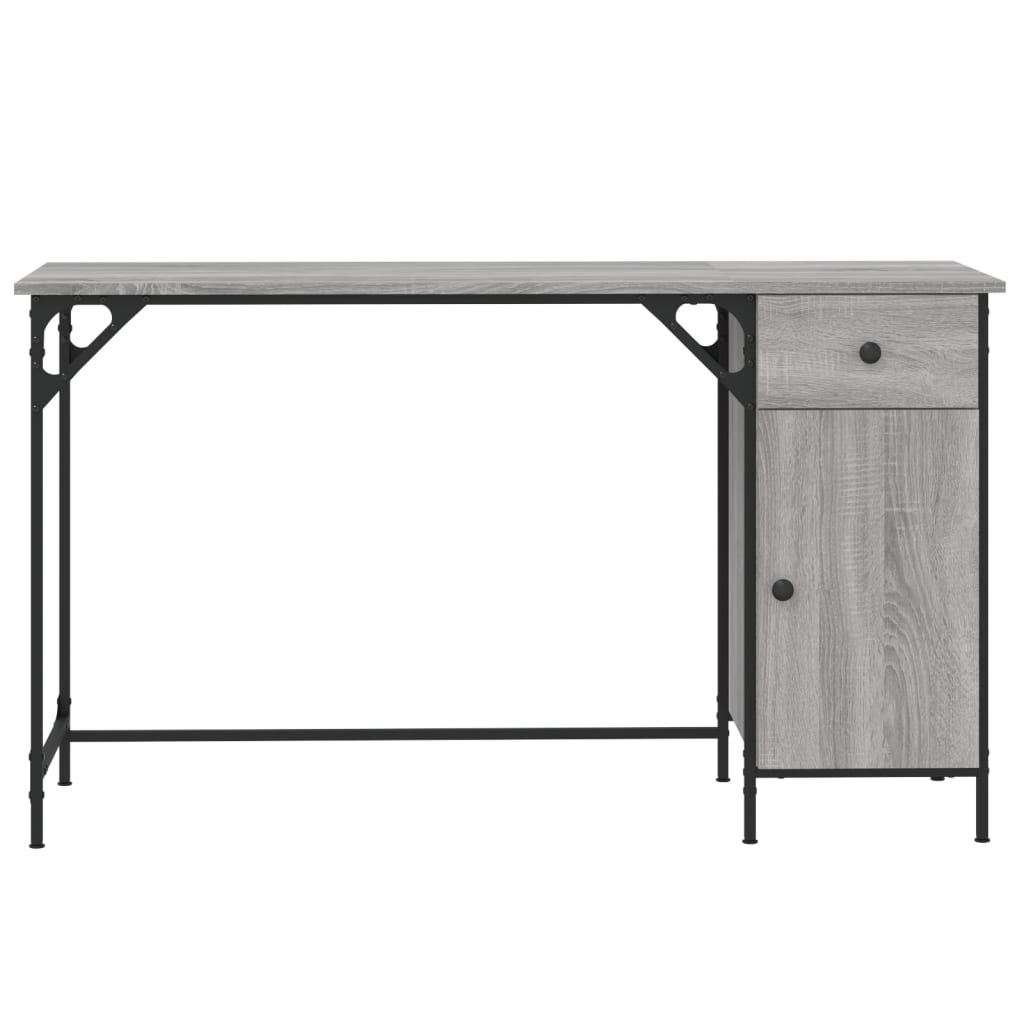 Stol za računalo boja sivog hrasta sonome 131x48x75 cm drveni