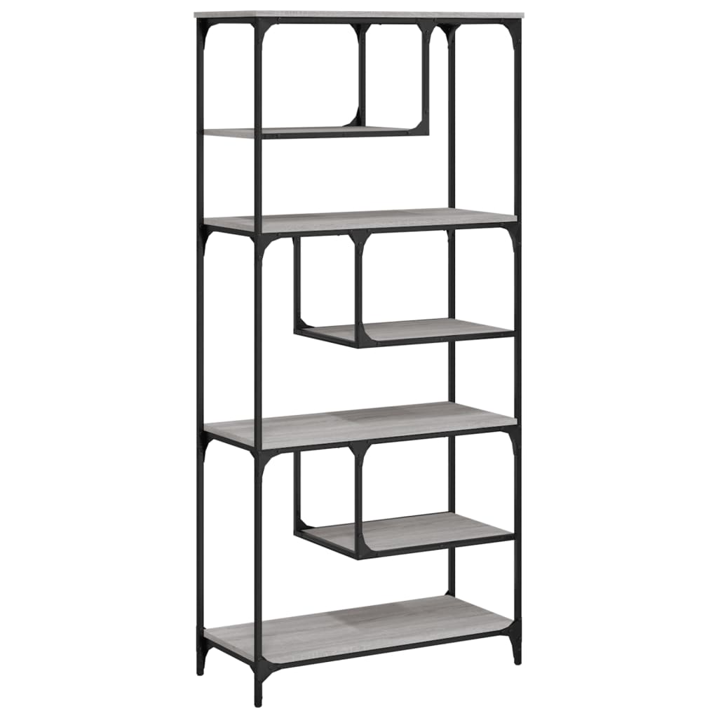 Regal za knjige boja sivog hrasta sonome 81x36x176 cm konstruirano drvo