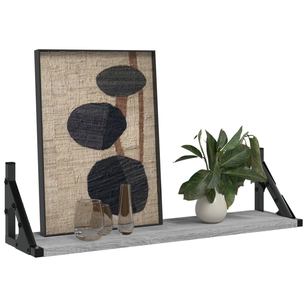 Zidne police 2 kom Boja sivog hrasta sonome 60x15x15,5 cm