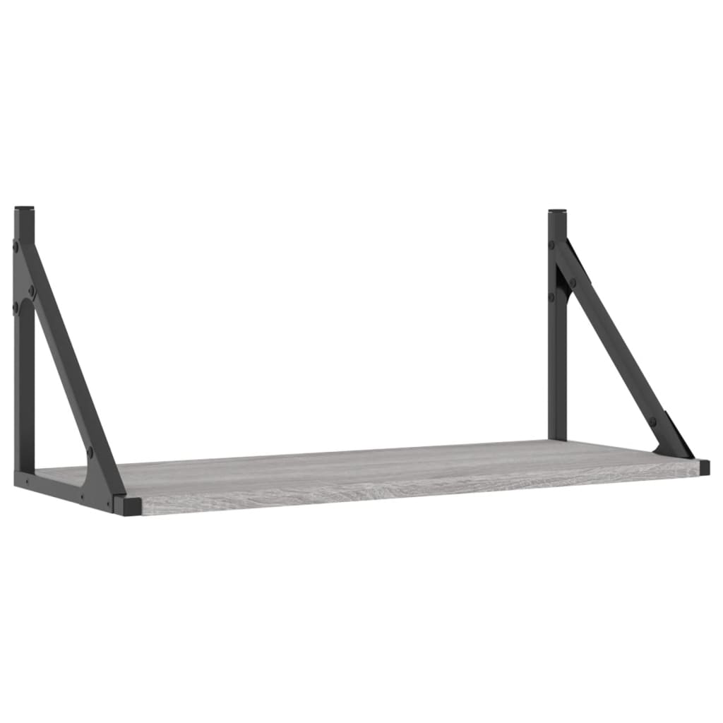 Zidne police 2 kom boja hrasta 60x25x25,5 cm konstruirano drvo