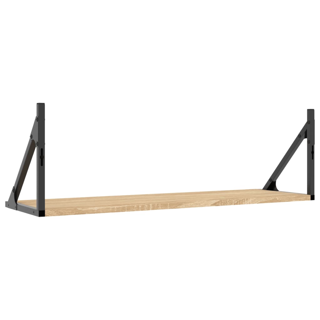 Zidne police 2 kom. Sonoma hrast 80x25x25,5 cm Inženirsko drvo