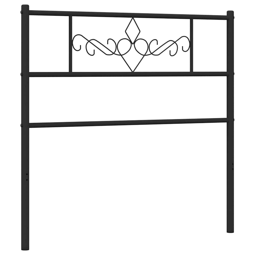Metalno zamjensko uzglavlje crno 75 cm