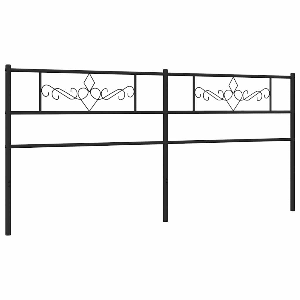 Metalno zamjensko uzglavlje crno 193 cm