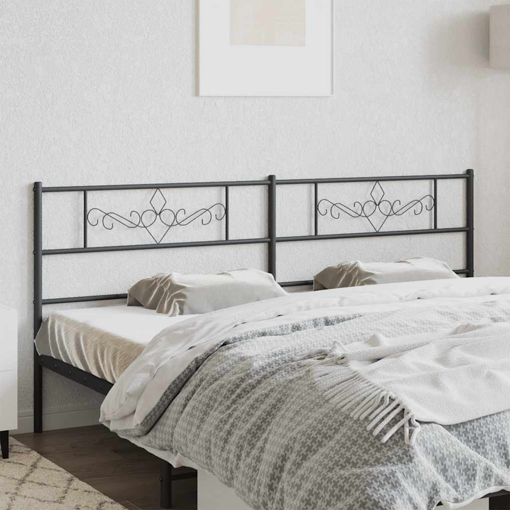Metalno zamjensko uzglavlje crno 193 cm