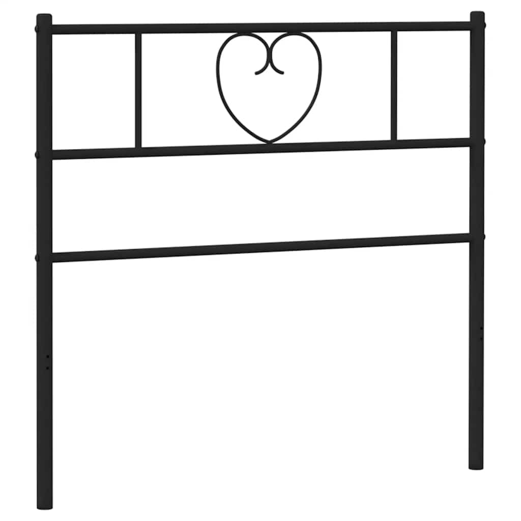 Metalno zamjensko uzglavlje crno 90 cm