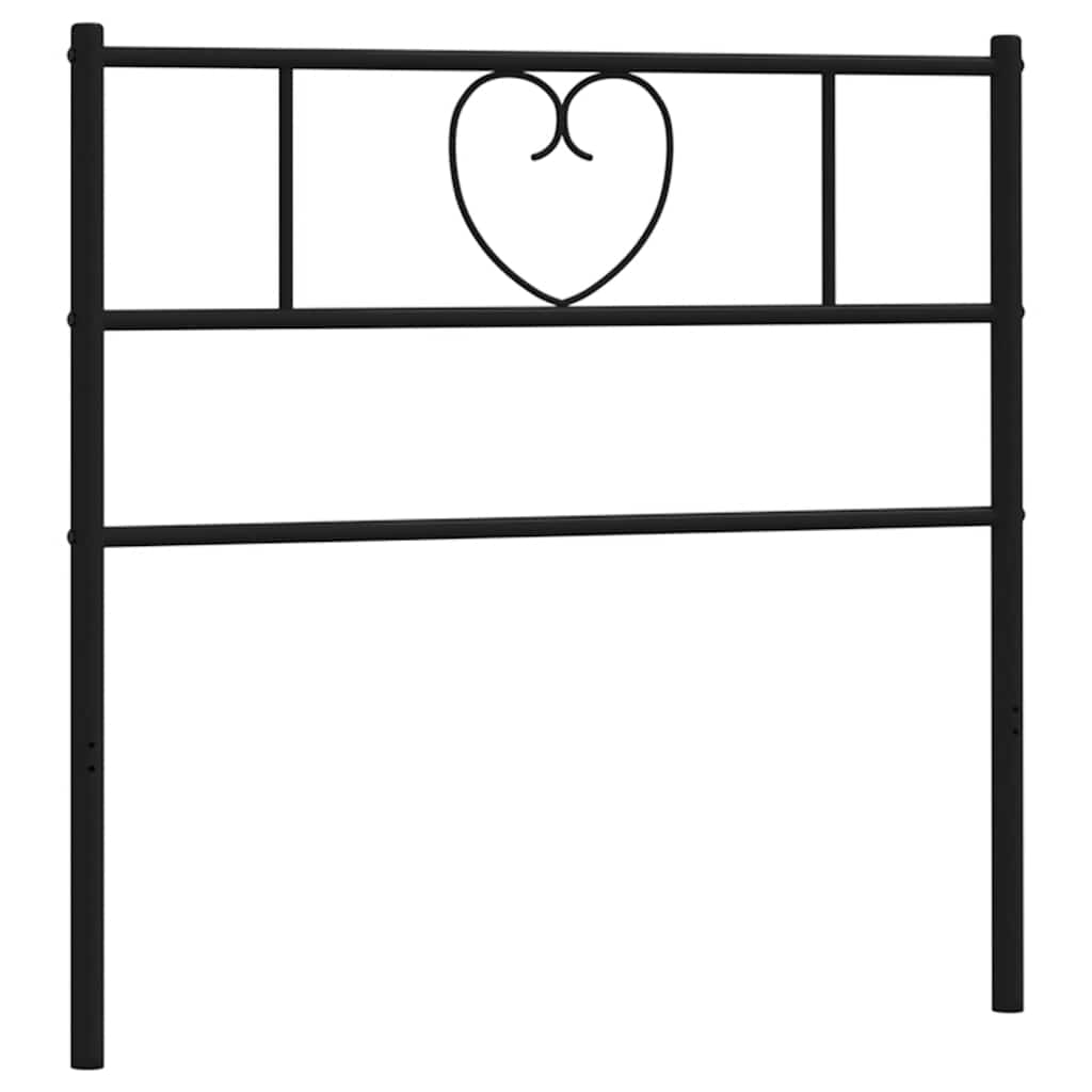 Metalno zamjensko uzglavlje crno 90 cm
