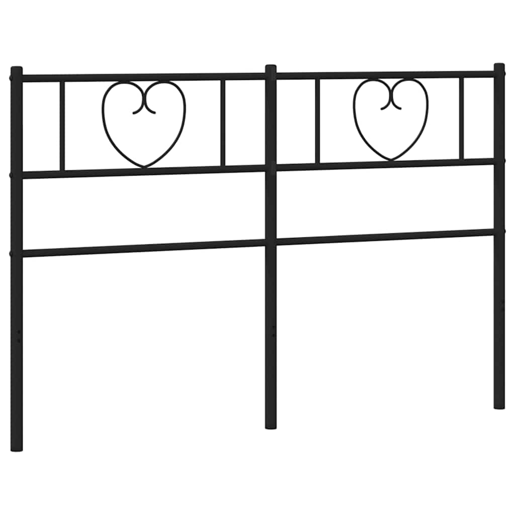 Metalno zamjensko uzglavlje crno 135 cm