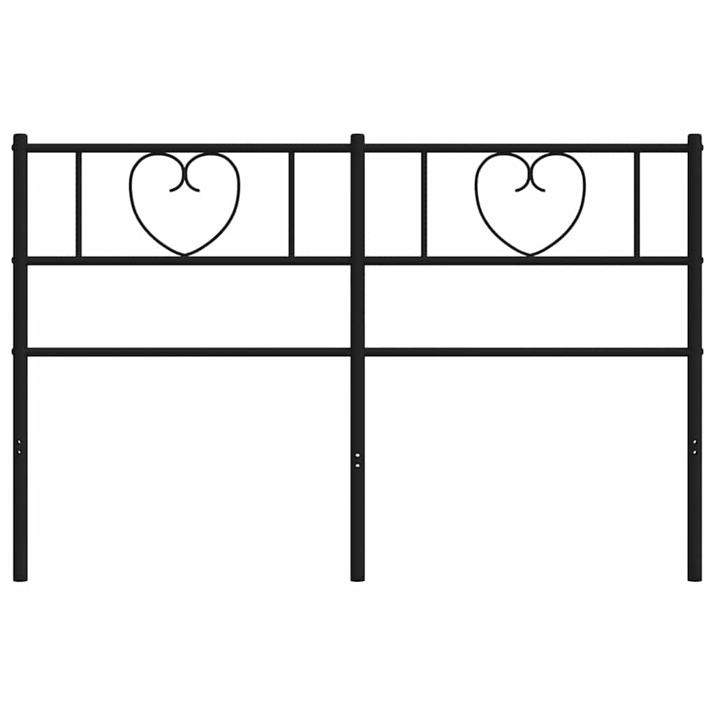 Metalno zamjensko uzglavlje crno 135 cm