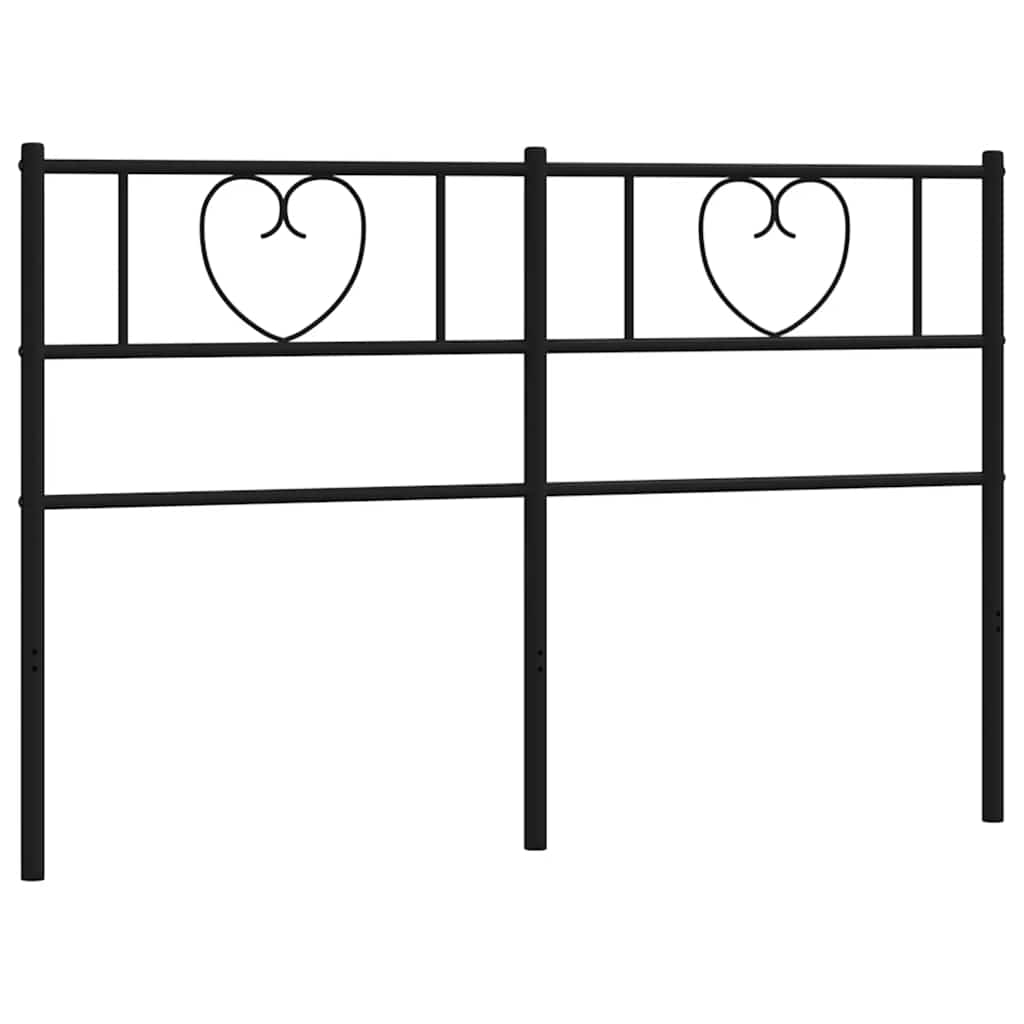 Metalno zamjensko uzglavlje crno 150 cm