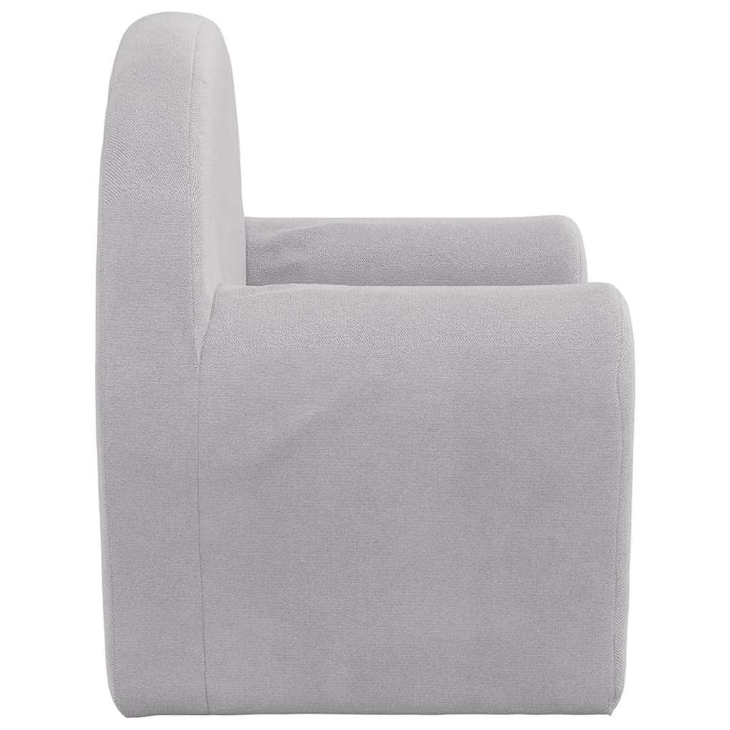 Dječja sofa svjetlosiva od mekanog pliša