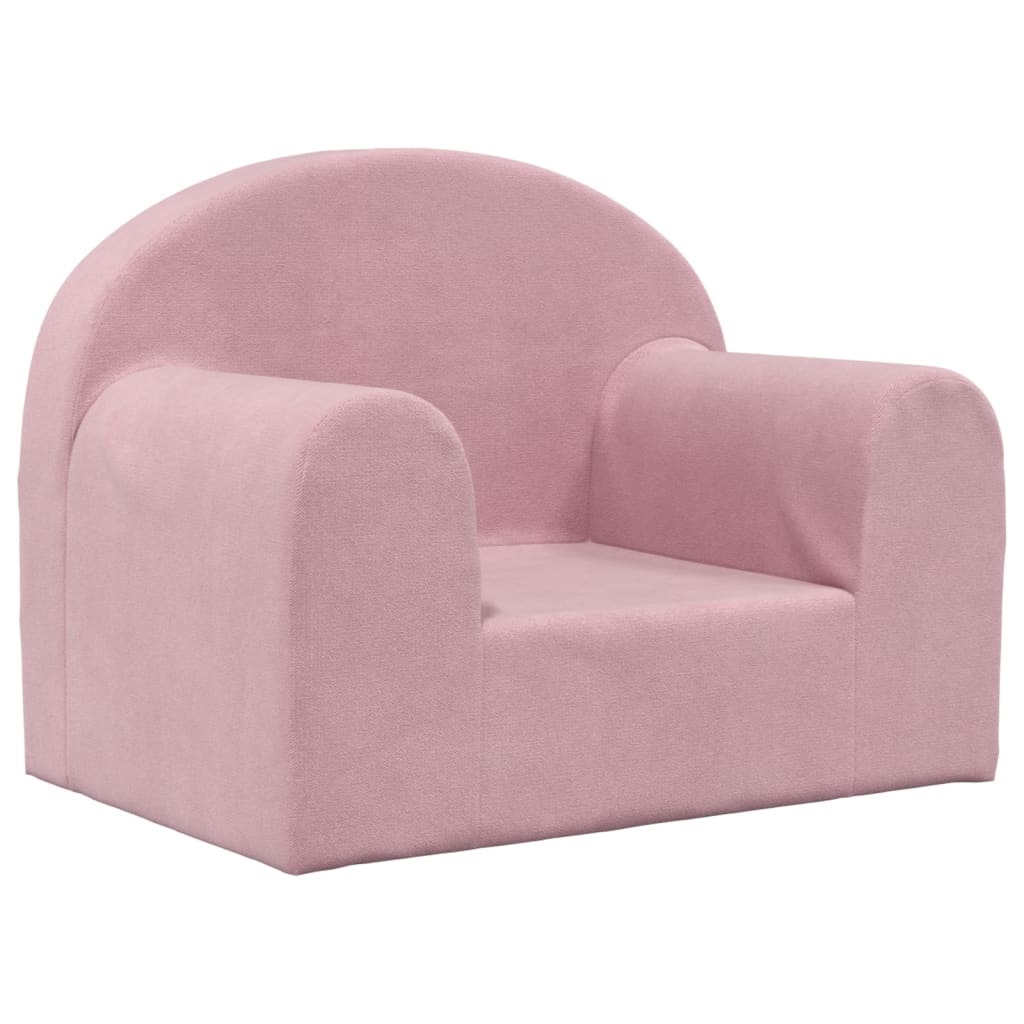 Dječja sofa ružičasta od mekanog pliša