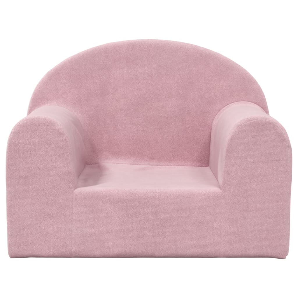 Dječja sofa ružičasta od mekanog pliša