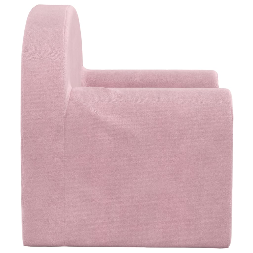 Dječja sofa ružičasta od mekanog pliša