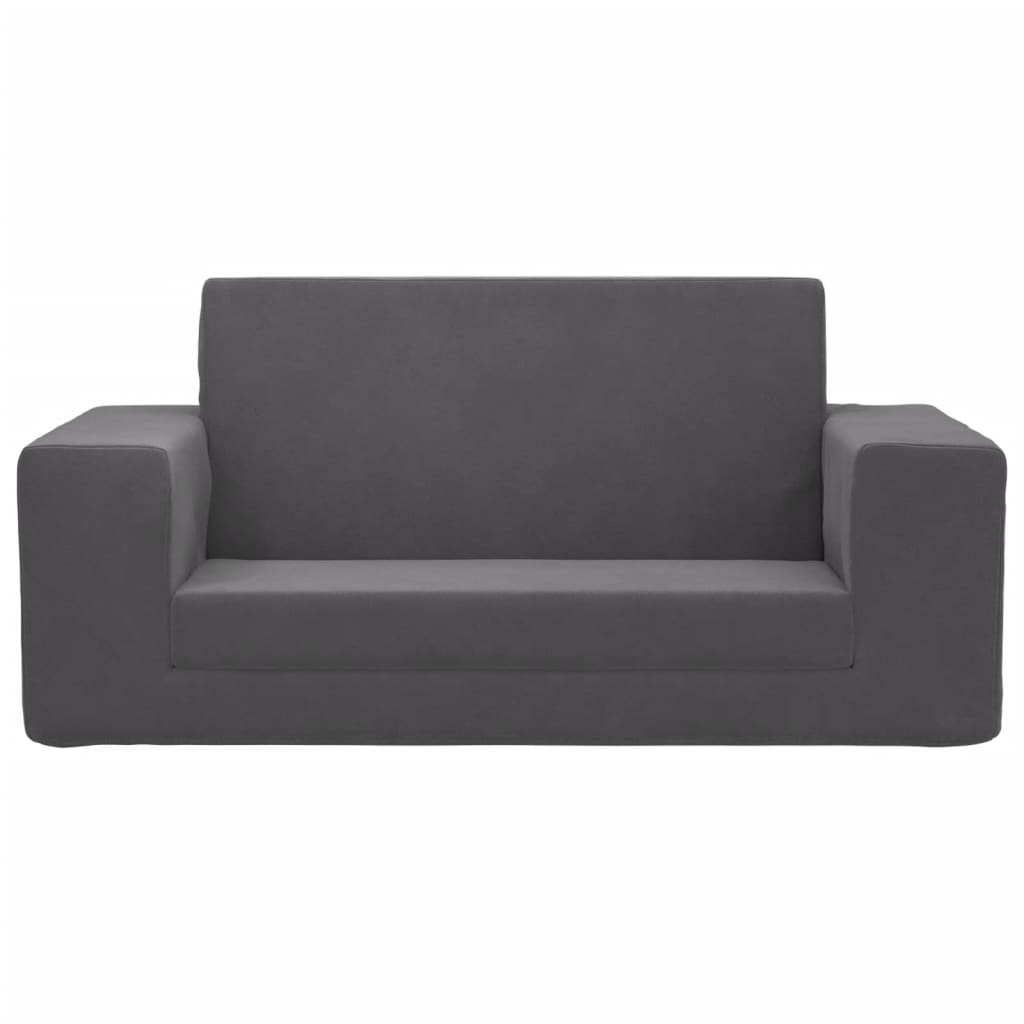Dječji dvosjed na razvlačenje antracit mekani plišani