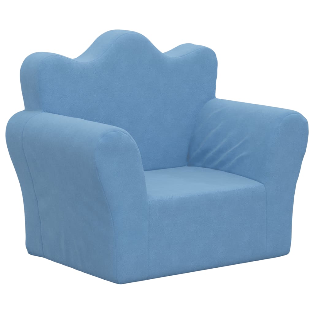 Dječja sofa plava mekana plišana
