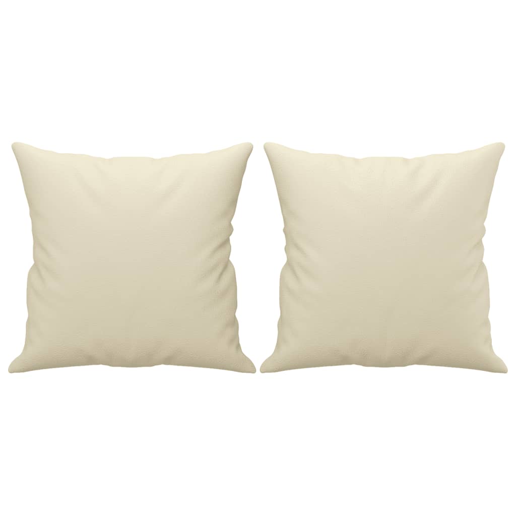 Dvosjed s ukrasnim jastucima boja Krem 140 cm umjetna koža