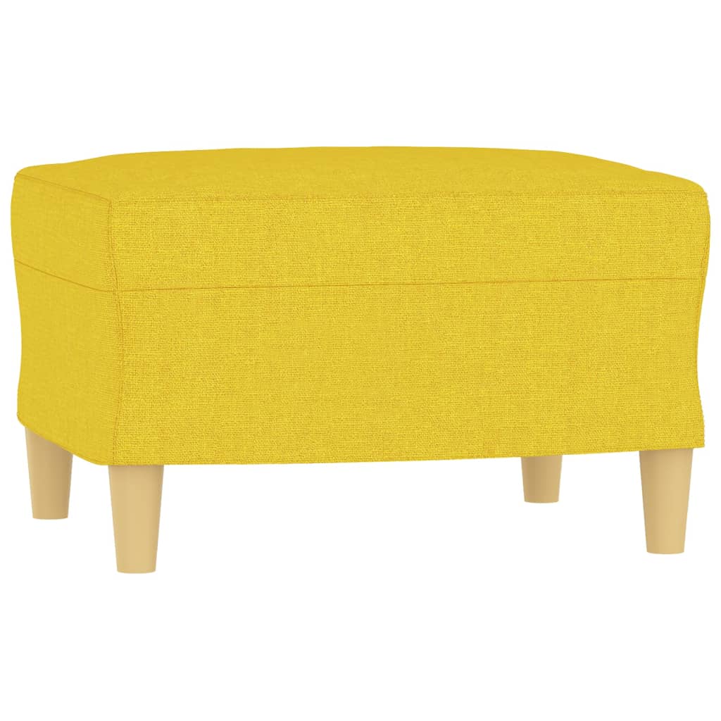 Fotelja s tabureom svjetložuta 60 cm od tkanine