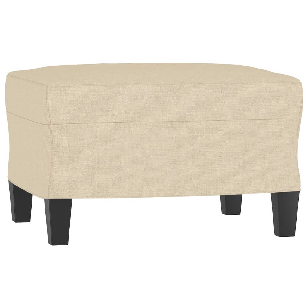 Fotelja s tabureom krem 60 cm od tkanine