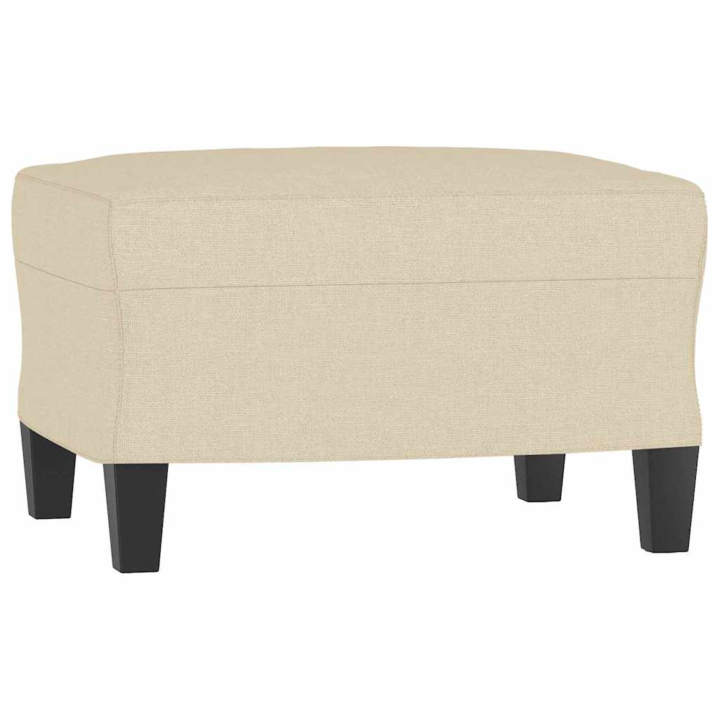 Trosjed s tabureom krem 180 cm od tkanine