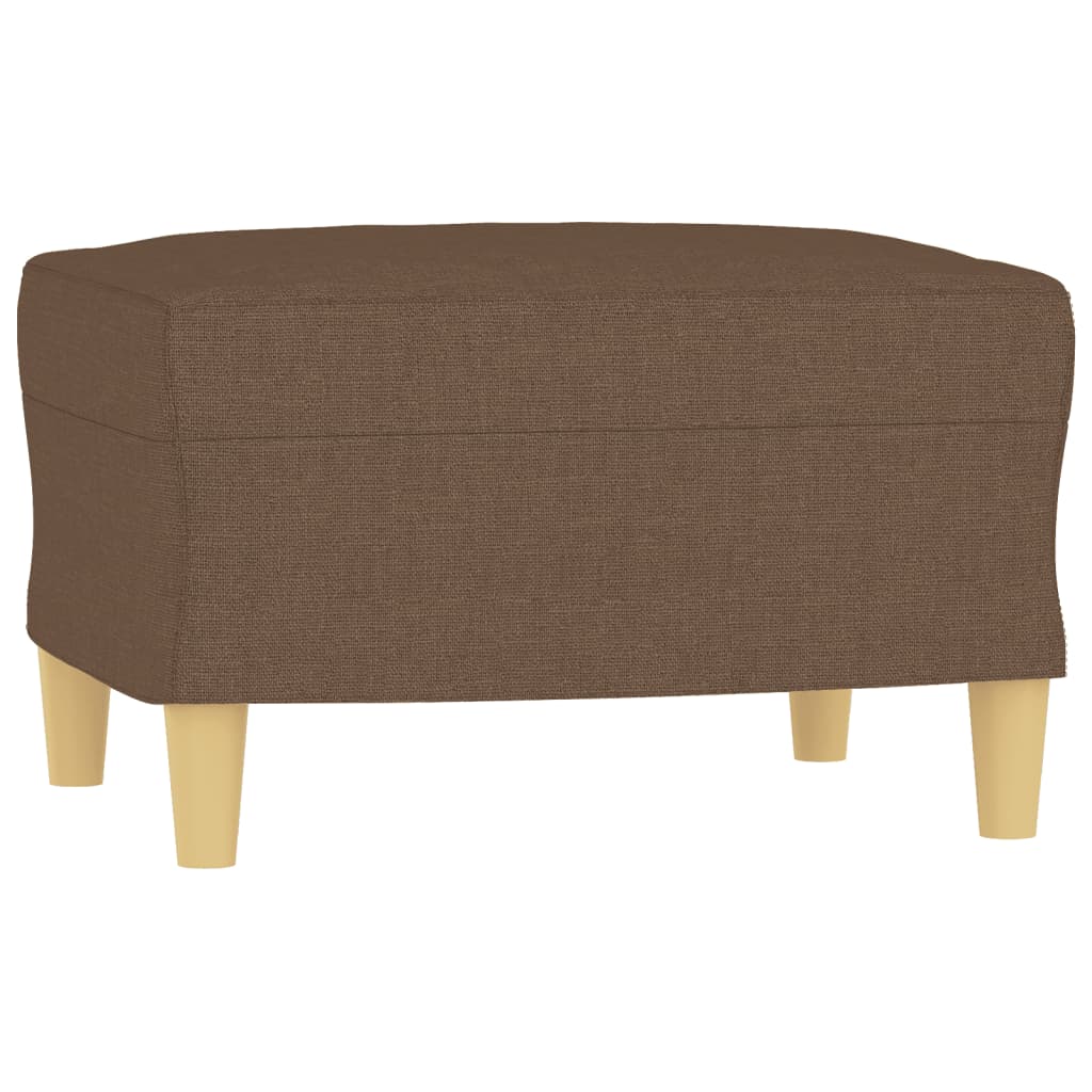 Fotelja s tabureom smeđa 60 cm od tkanine