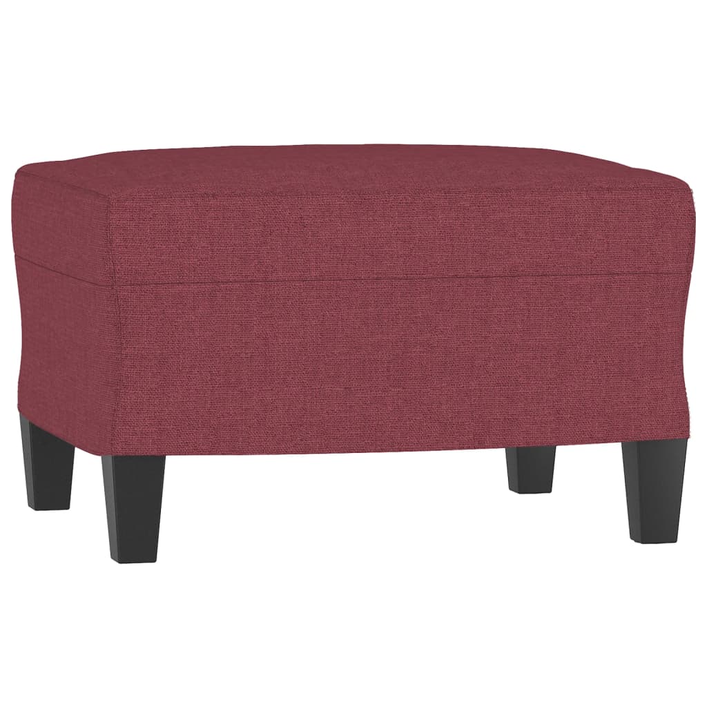 Fotelja s tabureom crvena boja vina 60 cm od tkanine