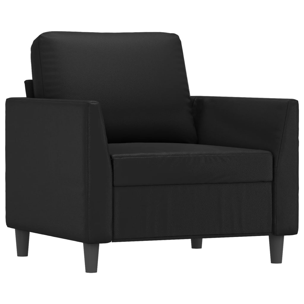 Fotelja s tabureom 60 cm od umjetne kože