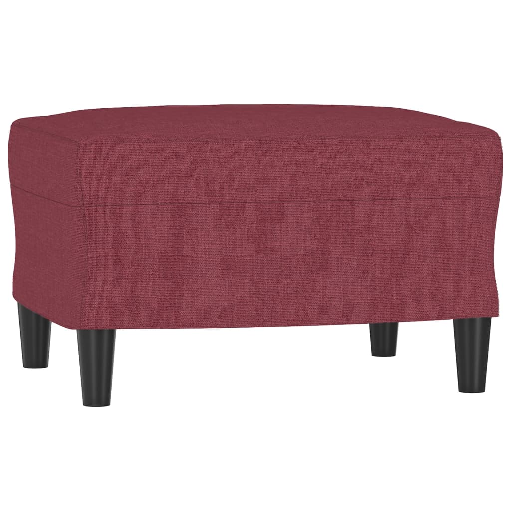 Fotelja s tabureom crvena boja vina 60 cm od tkanine