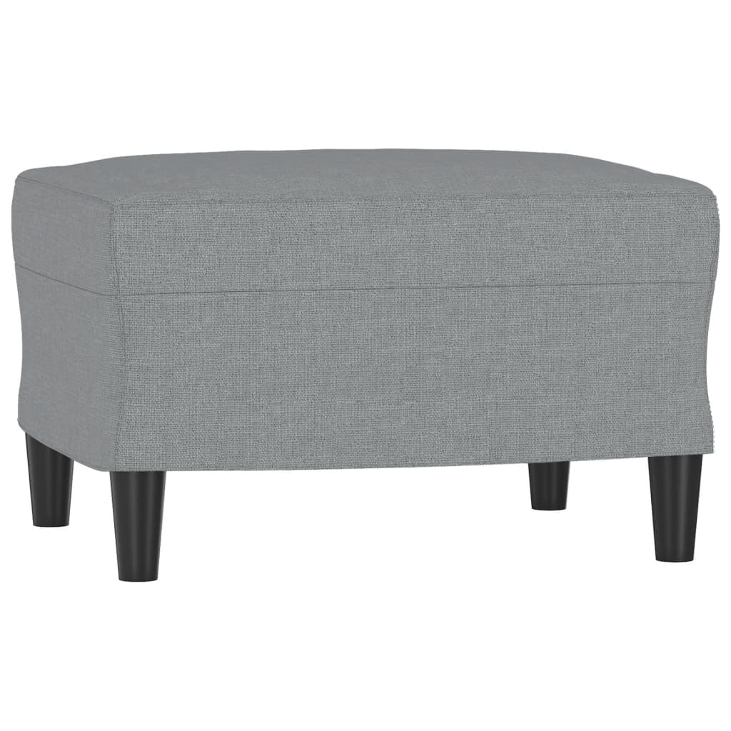 Trosjed s tabureom svjetlosivi 180 cm od tkanine